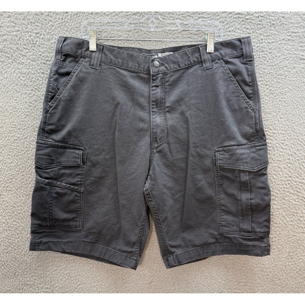 Carhartt Shorts Mens 40 Gray Duck Canvas Cargo Workwear Grunge Skater Chore Barn